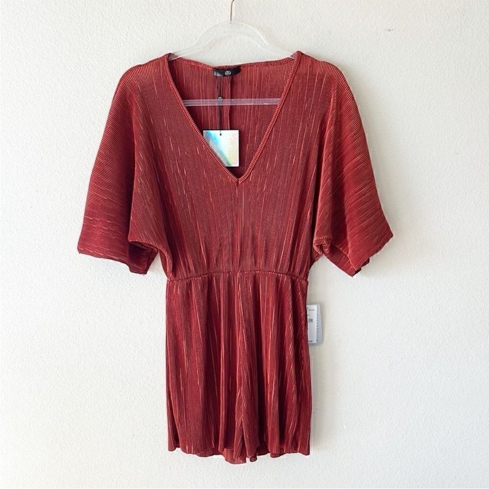 ASOS Miss Guided Rust Pleated Romper